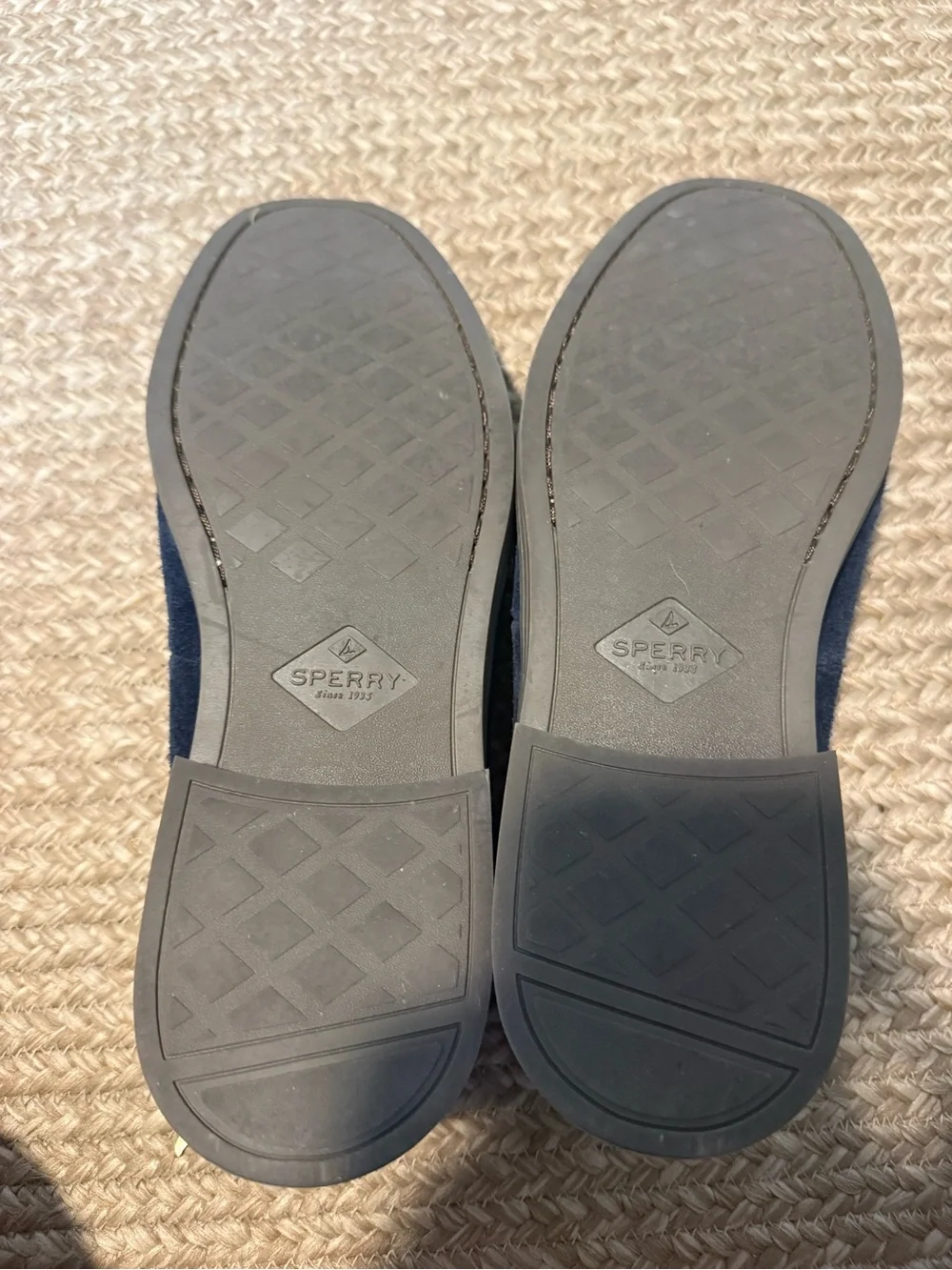 Sperry Navy Suede Penny Loafers